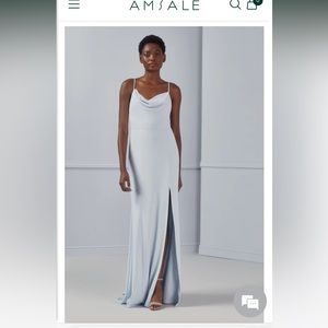 Amsale Light Blue Wedding Dress